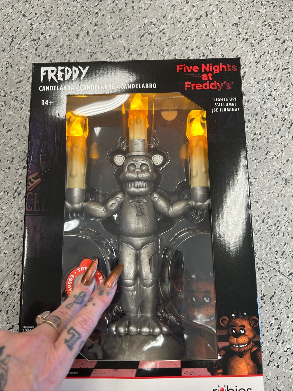 Five Nights at Freddy's Silver Freddy Candelabra - Lighted Decor